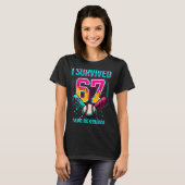 Baseball Drip Number 67 I Survived 67 Days Of Scho T-Shirt (Vorne ganz)