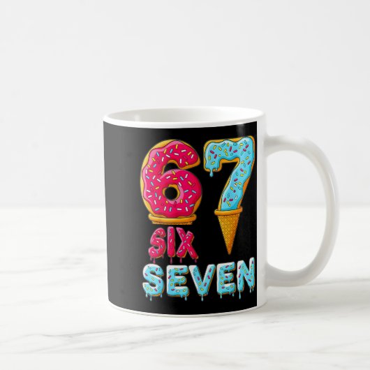 Baseball Drip Number 67 Player 67 Meme Ice Cream D Kaffeetasse (Rechts)