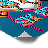 Baseball Drip Number 67 Player 6-7 Six Seven Meme  Poster (Ecke)