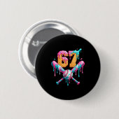 Baseball Drip Number 67 Player Button (Vorne & Hinten)