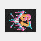 Baseball Drip Number 67 Player Fleecedecke (Vorderseite (Horizontal))