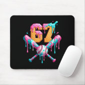Baseball Drip Number 67 Player Mousepad (Mit Mouse)