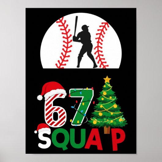 Baseball Drip Number 67 Player Or 67th Birthday 25 Poster (Vorne)
