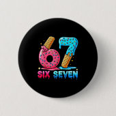 Baseball Drip Number 67 Player Or 67th Birthday Button (Vorderseite)