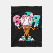 Baseball Drip Number 67 Player Or 67th Birthday Fleecedecke (Vorderseite)