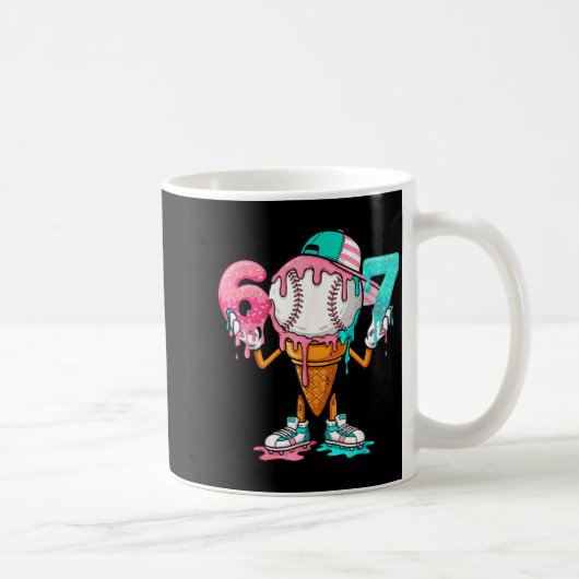Baseball Drip Number 67 Player Or 67th Birthday Kaffeetasse (Rechts)