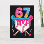 Baseball Drip Number 67 Player Or 67th Birthday Karte (Vorderseite)