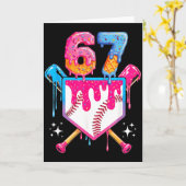 Baseball Drip Number 67 Player Or 67th Birthday Karte (Gelbe Blume)