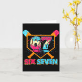 Baseball Drip Number 67 Player Or 67th Birthday Karte (Gelbe Blume)