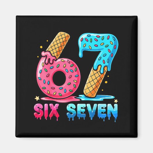 Baseball Drip Number 67 Player Or 67th Birthday  Magnet (Vorne)