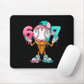 Baseball Drip Number 67 Player Or 67th Birthday  Mousepad (Mit Mouse)