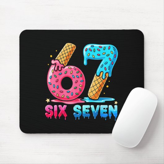 Baseball Drip Number 67 Player Or 67th Birthday Mousepad (Mit Mouse)