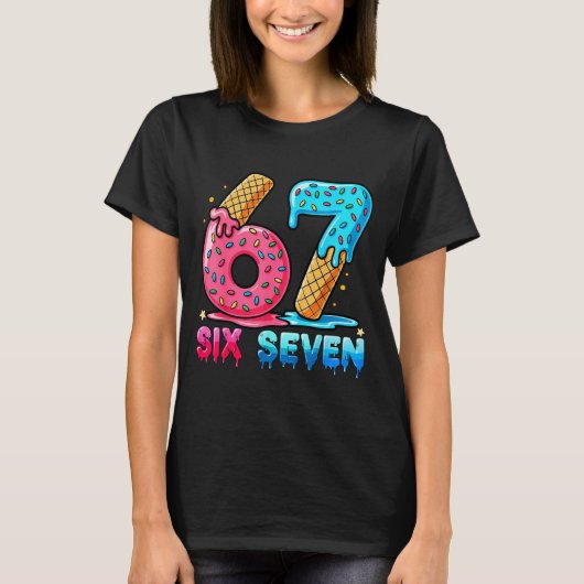 Baseball Drip Number 67 Player Or 67th Birthday T-Shirt (Vorderseite)