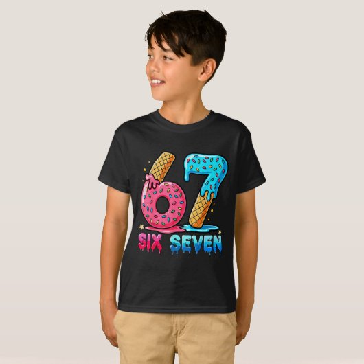 Baseball Drip Number 67 Player Or 67th Birthday T-Shirt (Vorne ganz)