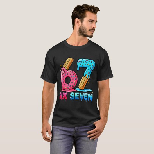 Baseball Drip Number 67 Player Or 67th Birthday T-Shirt (Vorne ganz)
