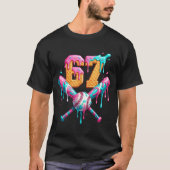 Baseball Drip Number 67 Player  T-Shirt (Vorderseite)