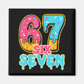 Baseball Drip Number 67 Player Trendy 6 7 Meme Fun Magnet (Vorne)
