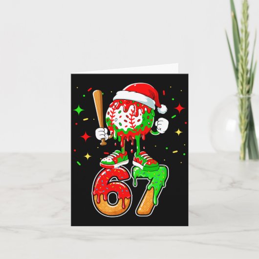 Baseball-Drip Nummer 67 Meme Eiscreme Tröpfeln Chr Karte (Vorderseite)