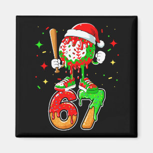 Baseball-Drip Nummer 67 Meme Eiscreme Tröpfelt Wei Magnet