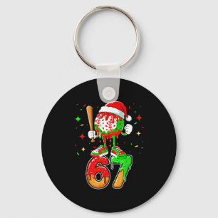 Baseball-Drip Nummer 67 Meme Eiscreme Tröpfelt Wei Schlüsselanhänger