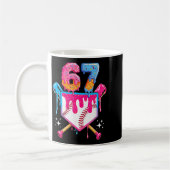 Baseball-Drip Nummer 67 Spieler Oder 67. Geburtsta Kaffeetasse (Links)
