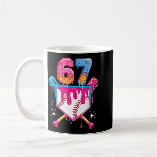 Baseball-Drip Nummer 67 Spieler Oder 67. Geburtsta Kaffeetasse (Links)