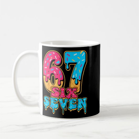 Baseball-Drip Nummer 67 Spieler oder 67. Geburtsta Kaffeetasse (Links)