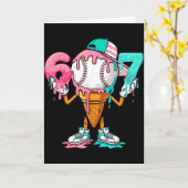 Baseball Drip Nummer 67 Spieler Oder 67. Geburtsta Karte (Gelbe Blume)