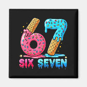 Baseball-Drip Nummer 67 Spieler oder 67. Geburtsta Magnet (Vorne)