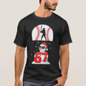 Baseball Drip Nummer 67 Spieler oder 67. Geburtsta T-Shirt (Vorderseite)