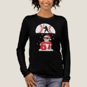 Baseball Drip Nummer 67 Spieler oder 67. Geburtsta Tri-Blend Shirt (Vorderseite)
