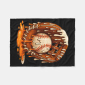 Baseball Drip Team For Boys Ice Cream Cool  Fleecedecke (Vorderseite (Horizontal))