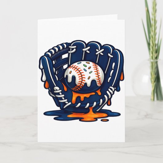 Baseball Drip Team For Boys Ice Cream Cool  Karte (Vorderseite)