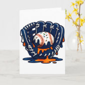 Baseball Drip Team For Boys Ice Cream Cool  Karte (Gelbe Blume)