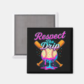 Baseball Drip Team For Boys Ice Cream Cool  Magnet (Vorderseite/Rückseite)