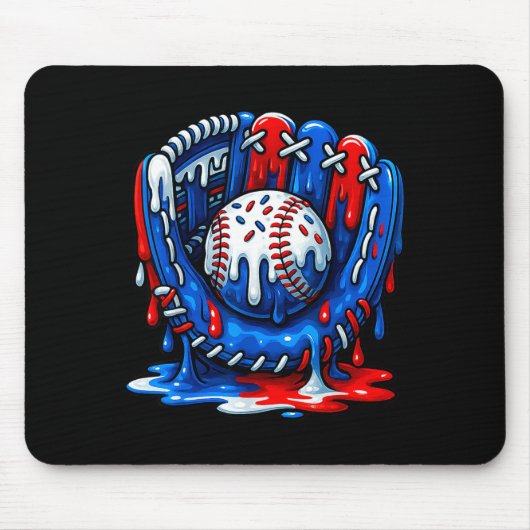 Baseball Drip Team For Boys Ice Cream Cool Mousepad (Vorne)