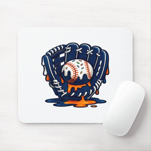 Baseball Drip Team For Boys Ice Cream Cool  Mousepad (Mit Mouse)