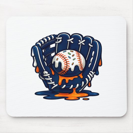 Baseball Drip Team For Boys Ice Cream Cool  Mousepad (Vorne)