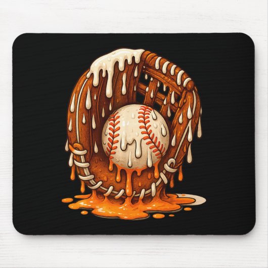 Baseball Drip Team For Boys Ice Cream Cool Mousepad (Vorne)