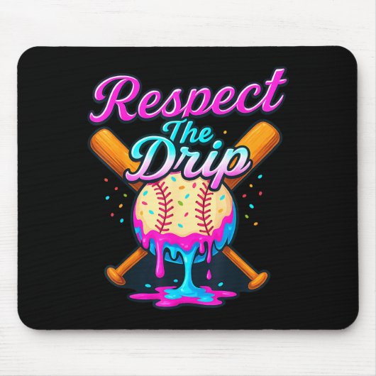 Baseball Drip Team For Boys Ice Cream Cool Mousepad (Vorne)