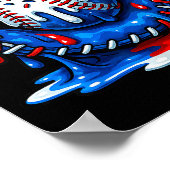 Baseball Drip Team For Boys Ice Cream Cool  Poster (Ecke)