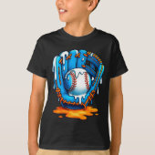 Baseball Drip Team For Boys Ice Cream Cool T-Shirt (Vorderseite)
