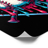 Baseball Driving Ice Cream Tropfen Youth Boys Base Poster (Ecke)