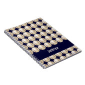 Baseball-dunkelblaues personalisiertes Notizbuch Notizblock (Rechte Seite)