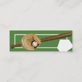 Baseball - dünn mini visitenkarte (Rückseite)