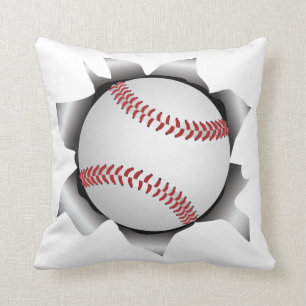 Baseball durch Metallblatt Kissen