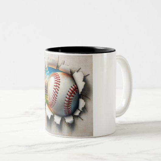 Baseball durch Tasse (VorderseiteRechts)