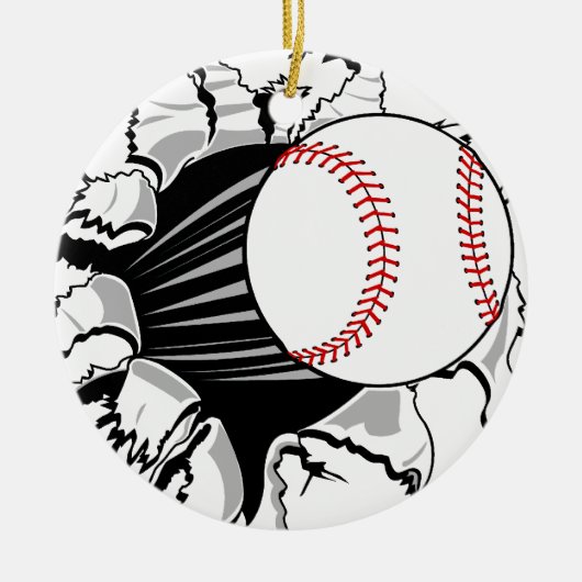 Baseball-Durchbruch Keramikornament (Vorne)