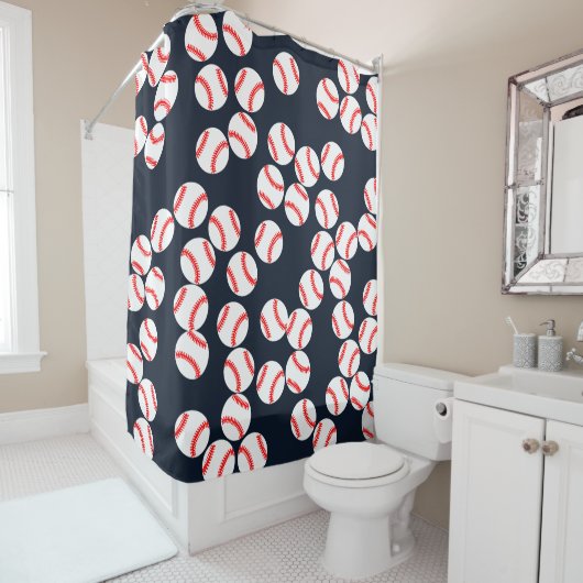 Baseball-Duschvorhang Duschvorhang (Beispiel)