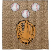 Baseball-Duschvorhang Duschvorhang (Vorderseite)
